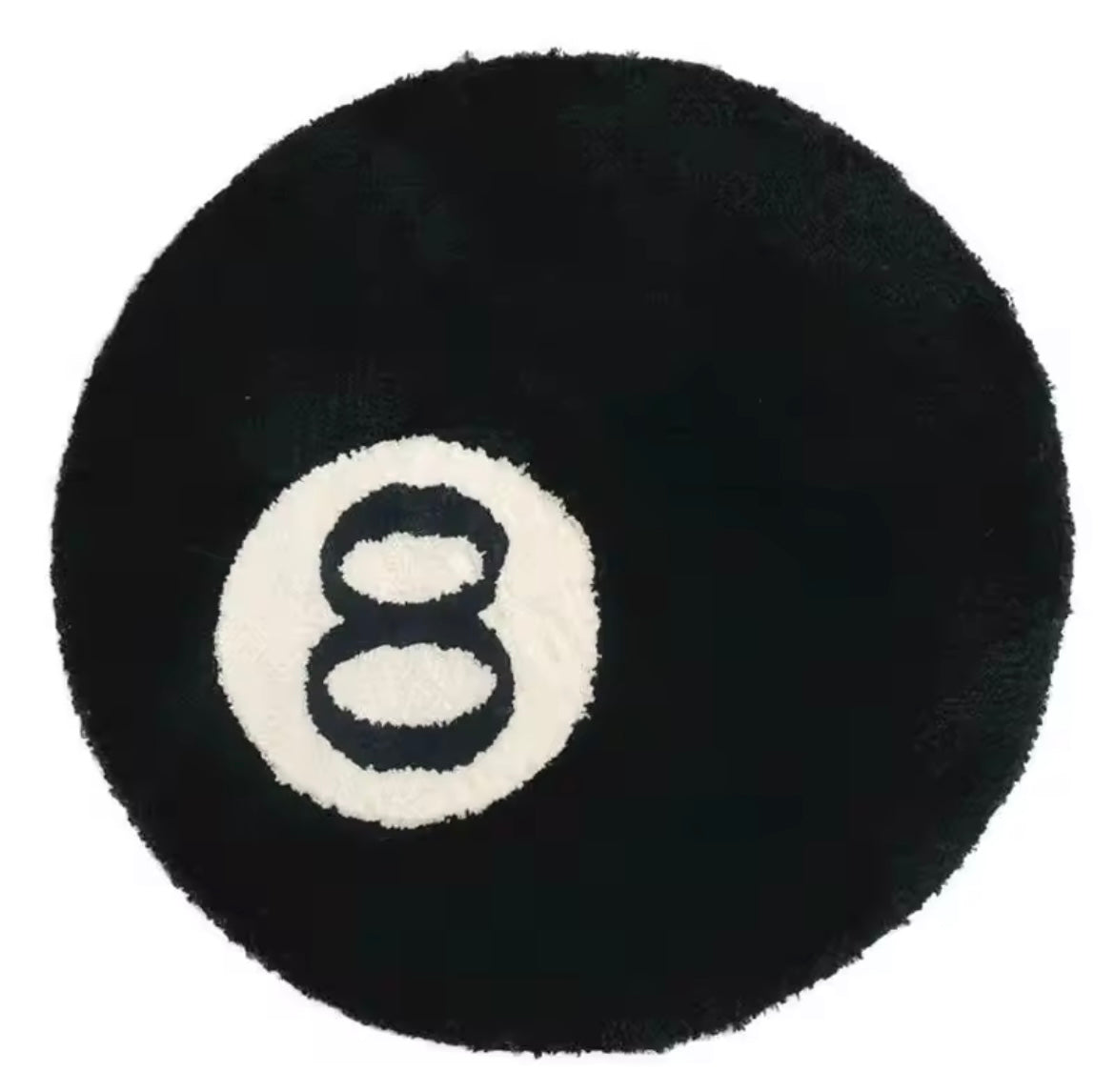 8 Ball Plush Round Floor Rug